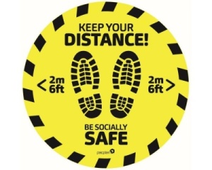 Floor Sticker Safe Distance 2m