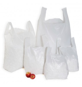 White Vest Carrier Bags 13 x 20 x 23